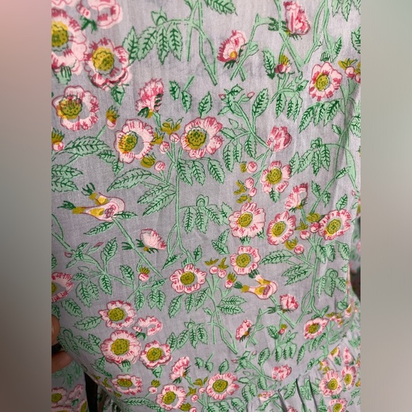 Roller Rabbit X Erica Wilson Nantucket Blue Rosa Allover Janni Dress Floral - Picture 5 of 8